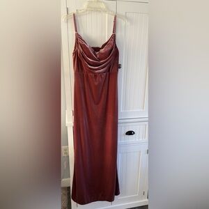 Revelry Skye Velvet Dusty Rose Dress Size 8